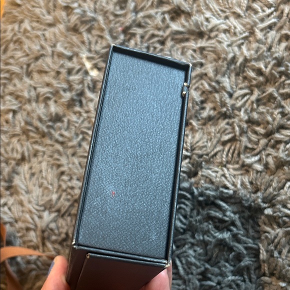 NWT Coach 1941 Turnlock Card Case Tea Rose Studs Black Glovetanned Leather - Picture 11 of 12